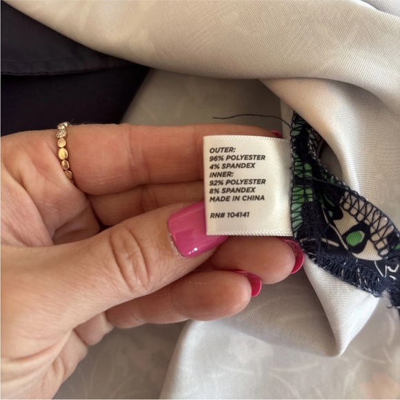 Lady Hagen Skort Size 14 Short Blue Floral Pockets Golf Tennis - Picture 11 of 13